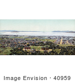 #40959 Stock Photo Of A View On San Francisco And The Golden Gate Straight As Seen From Berkeley Heights California