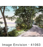 #41063 Stock Photo Of A Road Along Budd’S Lake In New Jersey