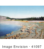 #41097 Stock Photo Of Blue Waters Of The Sapphire Pool In Biscuit Basin, Yellowstone National Park, Wyoming by JVPD