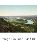 #41113 Stock Photo Of A View On Moccasin Bend From Lookout Mountain In Chattanooga Tennessee