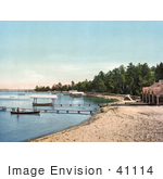 #41114 Stock Photo Of Boats Near The Shore At Harbor Point On Lake Michigan