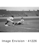 #41226 Stock Photo Of Babe Ruth Of The Yankees Safe At Third In The Fourth Inning On Bob Musel’S Fly Out June 23rd 1925