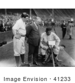 #41233 Stock Photo Of Babe Ruth With John Mcgraw Nick Altrock And Al Schact