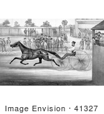 #41327 Stock Illustration Of A Trotting Horse John Stewart On His Twentieth Mile September 22nd 1868
