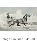 #41330 Stock Illustration Of C Champlin Driving The Trotting Horse Named George Palmer