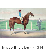 #41346 Stock Illustration Of A Rider James Roe On The Back Of A Horse Harry Bassett