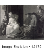 #42475 Royalty-Free (Rf) Stock Illustration Of The Family Of Benjamin West Admiring A Baby