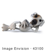 #43100 Royalty-Free (Rf) Clipart Illustration Of A 3d Jack Russell Terrier Dog Mascot Reclined