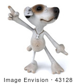 #43128 Royalty-Free (Rf) Clipart Illustration Of A 3d Jack Russell Terrier Dog Mascot Dancing - Pose 1