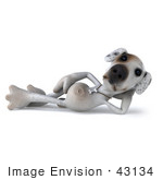 #43134 Royalty-Free (Rf) Clipart Illustration Of A 3d Jack Russell Terrier Dog Mascot Resting