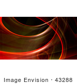 #43288 Royalty-Free (Rf) Illustration Of A Red And Orange Fractal Swoosh Background - Version 2