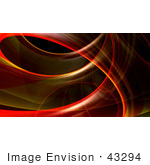 #43294 Royalty-Free (Rf) Illustration Of A Red And Orange Fractal Swoosh Background - Version 5