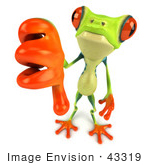 #43319 Royalty-Free (Rf) Illustration Of A Cute 3d Red Eye Tree Frog Giving The Thumbs Down