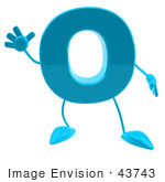#43743 Royalty-Free (Rf) Illustration Of A 3d Turquoise Letter O Character With Arms And Legs