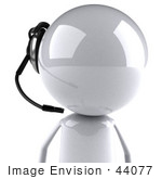 #44077 Royalty-Free (Rf) Illustration Of A 3d White Man Mascot Wearing A Headset - Version 3