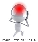 #44115 Royalty-Free (Rf) Illustration Of A 3d White Man Mascot With A Migraine