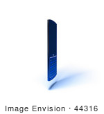 #44316 Royalty-Free (Rf) Illustration Of A 3d Modern Blue Cellphone - Version 10