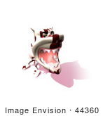 #44360 Royalty-Free (Rf) Illustration Of A Aggressive 3d Dog Wearing A Spiked Collar - Version 13