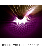 #44453 Royalty-Free (Rf) Illustration Of A Purple And Gold Grid Spiral Background - Version 1