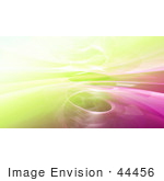 #44456 Royalty-Free (Rf) Illustration Of A Pink And Yellow Fractal Swirl Background