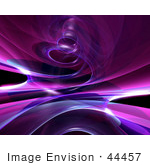 #44457 Royalty-Free (Rf) Illustration Of A Reflective Purple Spiral Background - Version 4