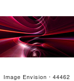 #44462 Royalty-Free (Rf) Illustration Of A Background Of Purple Spiraling Fractals On Black - Version 3