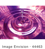 #44463 Royalty-Free (Rf) Illustration Of A Pink Water Drop And Ripple Background