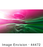 #44472 Royalty-Free (Rf) Illustration Of A Background Of A Circling Pink And Green Fractal Reflection