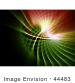 #44483 Royalty-Free (Rf) Illustration Of A Red And Green Grid Spiral Background