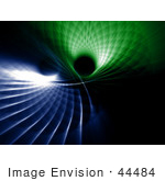 #44484 Royalty-Free (Rf) Illustration Of A Green And Blue Grid Spiral Background - Version 1