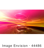 #44486 Royalty-Free (Rf) Illustration Of A Background Of A Circling Pink And Orange Fractal Reflection