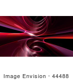#44488 Royalty-Free (Rf) Illustration Of A Background Of Purple Spiraling Fractals On Black - Version 2