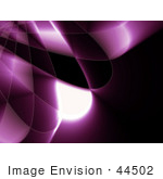 #44502 Royalty-Free (Rf) Illustration Of A Purple Grid And Swoosh Background On Black