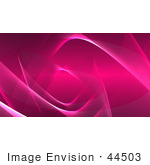 #44503 Royalty-Free (Rf) Illustration Of A Pink Wispy Wave Background - Version 2