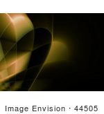 #44505 Royalty-Free (Rf) Illustration Of A Yellow Grid And Swoosh Background On Black