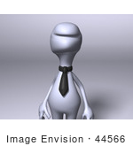 #44566 Royalty-Free (Rf) Illustration Of A 3d Human Like Character Businessman Wearing A Tie
