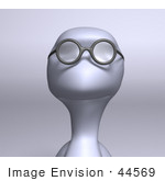 #44569 Royalty-Free (Rf) Illustration Of A 3d Human Like Character Wearing Glasses