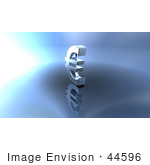 #44596 Royalty-Free (Rf) Illustration Of A 3d Euro Symbol On A Metallic Background - Version 2