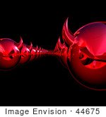 #44675 Royalty-Free (Rf) Illustration Of Rows Of 3d Red Devil Heads Moving Forward - Version 1