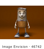 #46742 Royalty-Free (Rf) Illustration Of A 3d Cigarette Mascot Standing And Facing Front - Version 2