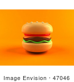 #47046 Royalty-Free (Rf) Illustration Of A 3d Cheeseburger - Version 3