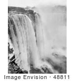 #48811 Royalty-Free Stock Photo Of Rushing Waters Of Horseshoe Falls At Niagara Falls