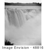 #48816 Royalty-Free Stock Photo Of Rushing Waters Of Horseshoe Falls Crashing Into Mist Below Niagara Falls