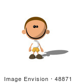 #48871 Royalty-Free (RF) Illustration Of A Happy Boy Smiling by Julos