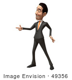 #49356 Royalty-Free (Rf) Illustration Of A 3d Asian Businessman Pointing His Fingers Like A Gun - Version 2