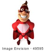 #49595 Royalty-Free (Rf) Illustration Of A 3d Red Superhero Standing - Pose 3