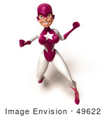 #49622 Royalty-Free (Rf) Illustration Of A 3d Superwoman Fighting - Version 1