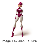 #49626 Royalty-Free (Rf) Illustration Of A 3d Superwoman Standing And Facing Front - Version 1