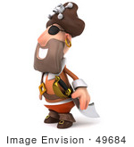 #49684 Royalty-Free (Rf) Illustration Of A 3d Pirate Facing Left