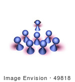 #49818 Royalty-Free (Rf) Illustration Of A 3d Group Of Purple Avatar People In A Meeting - Version 3